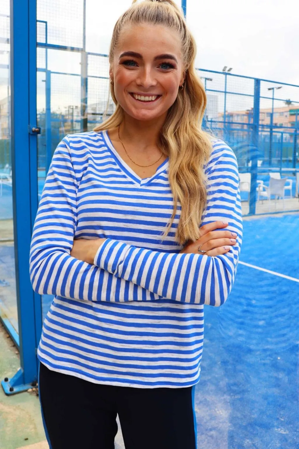 Ulla-Ls-Vneck-Stripe-Tshirt 22160