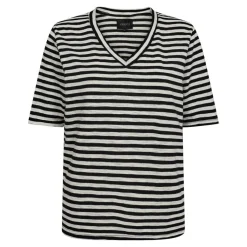 Ulla-Ss-Vneck-Stripe-Tshirt
