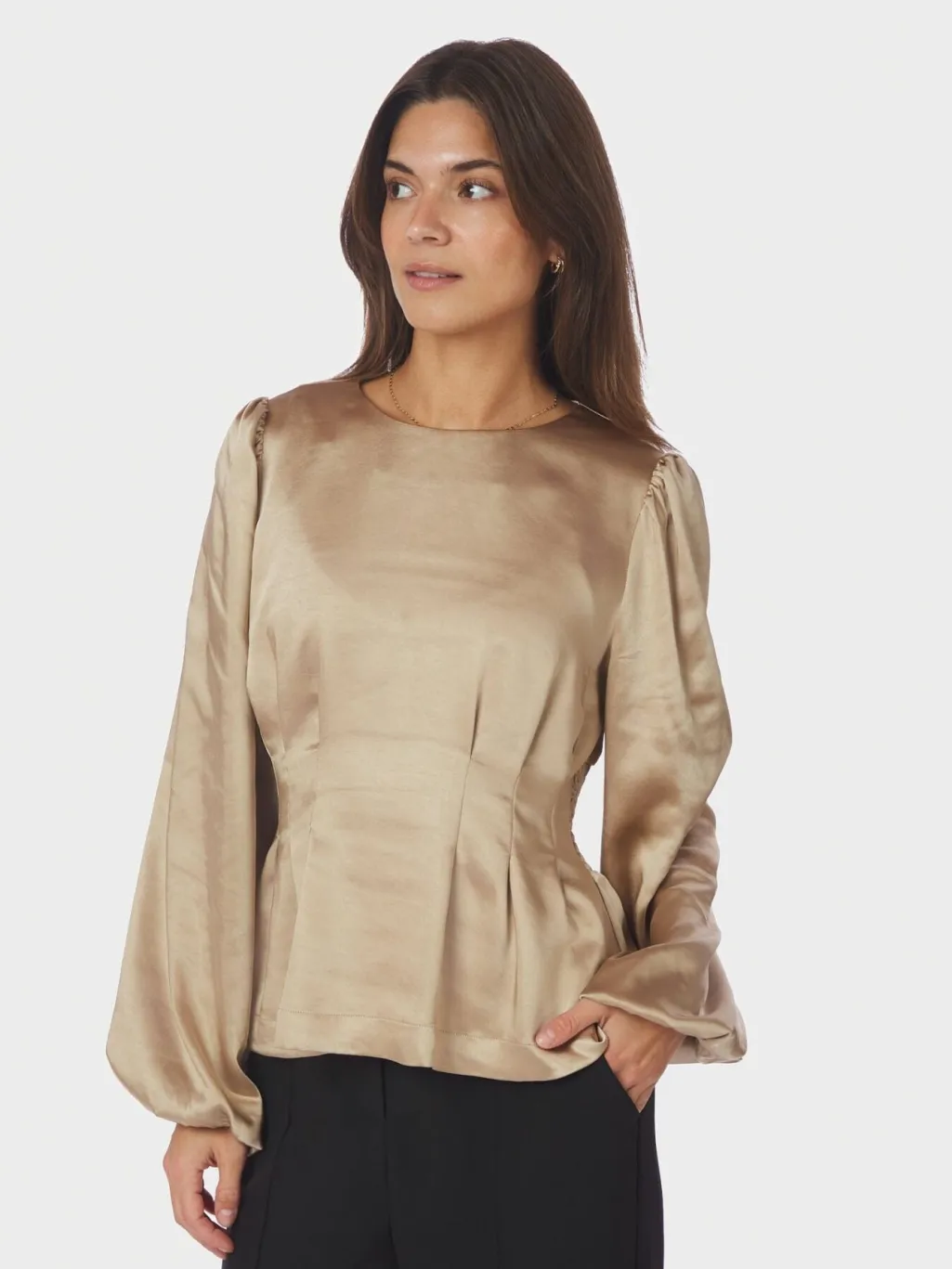 Vanya Crushed Sateen Blouse 167481