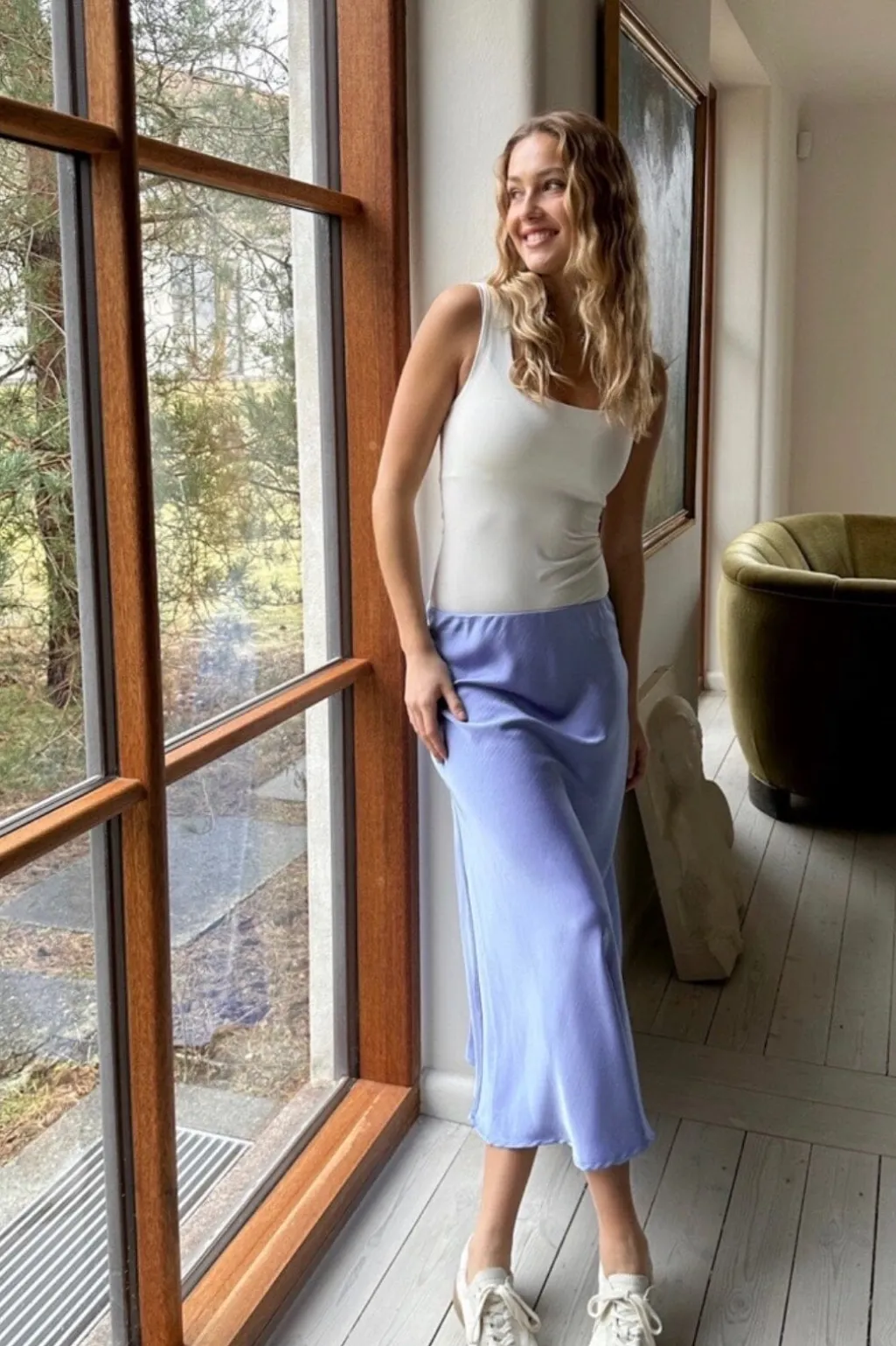 Vicky Heavy Sateen Skirt