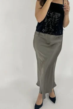 Vicky Heavy Sateen Skirt