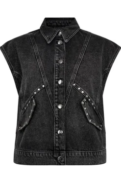 Vickycc Stud Denim Vest 30367