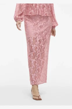 Vihibo Midi Lace Skirt