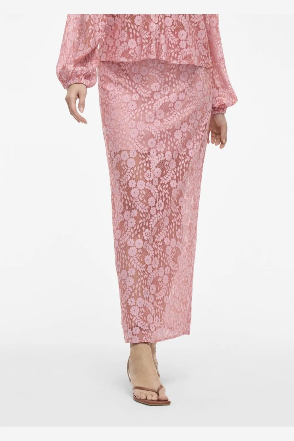 Vihibo Midi Lace Skirt