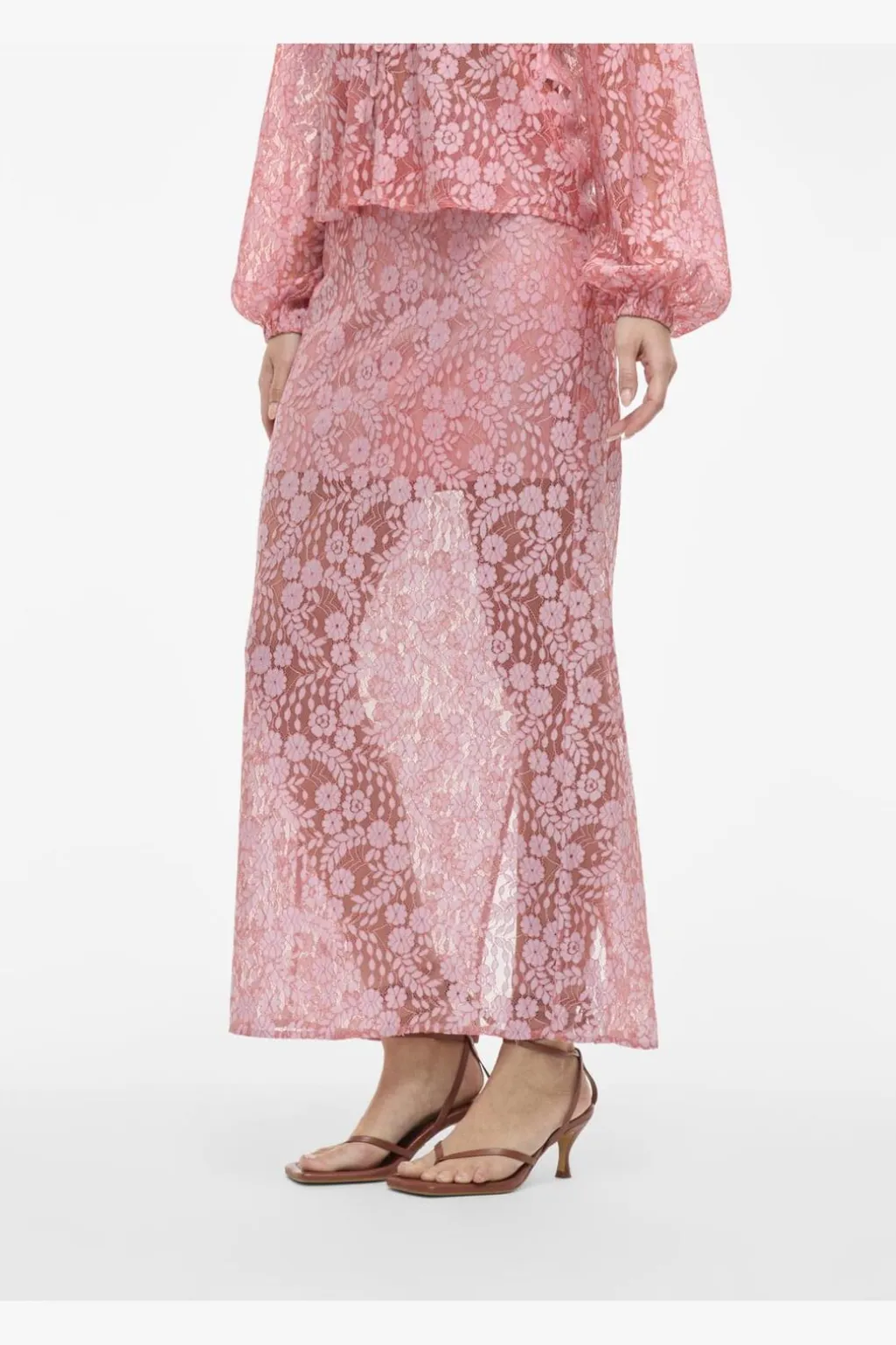 Vihibo Midi Lace Skirt