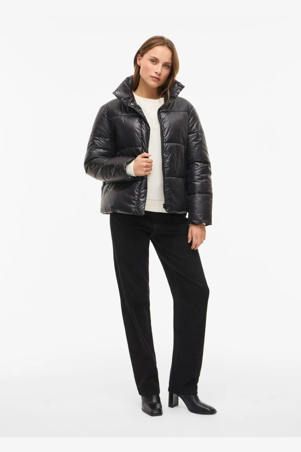 Vilidda L/S Shinny Puffer Short Jacket