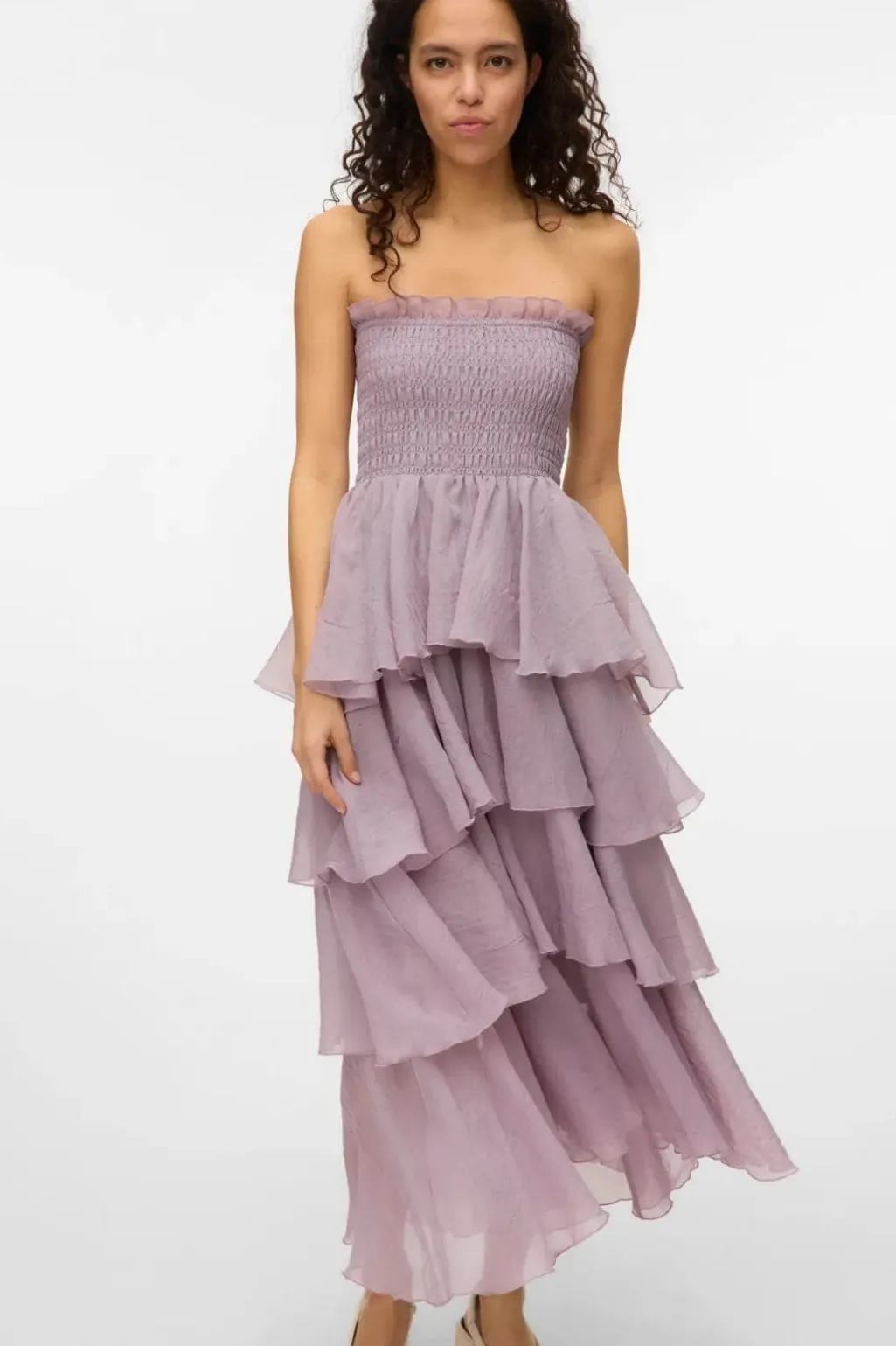 Vmdelilah Sl Smock Ruffle Dress