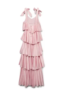 Vmfelicia Tiestrapruffle Maxi Satin Dres