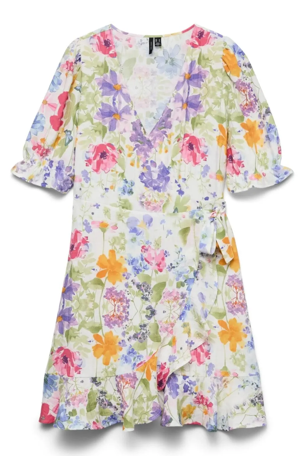 Vmflora 2/4 Wrap Short Dress