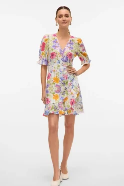 Vmflora 2/4 Wrap Short Dress