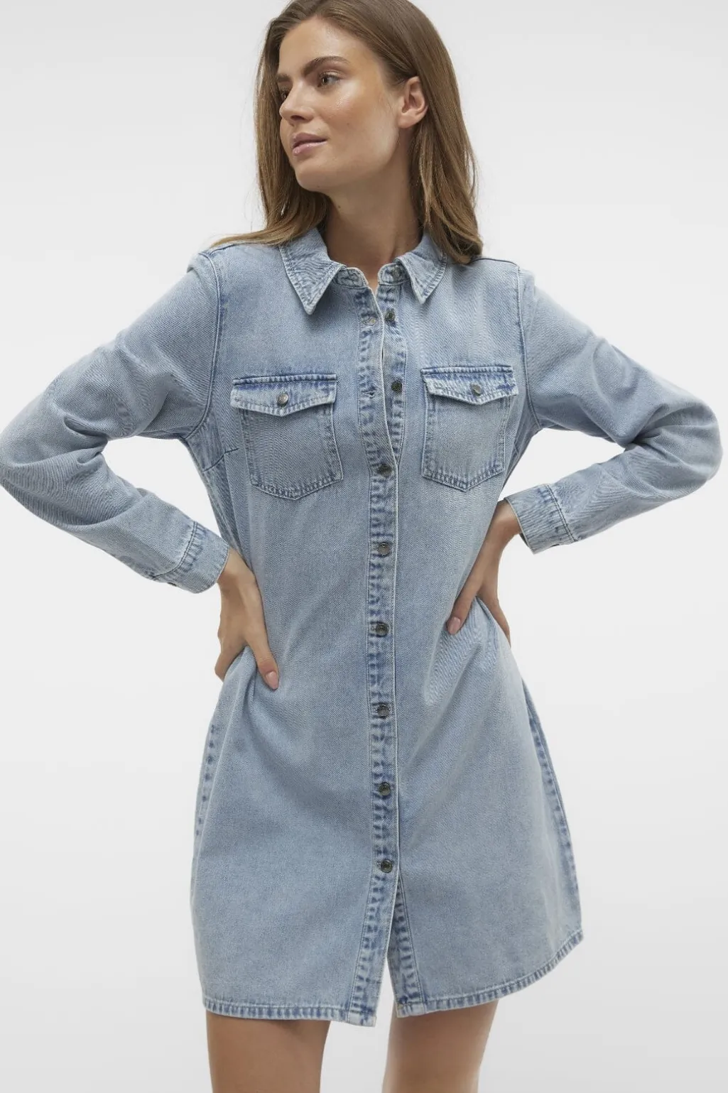 Vmjennie Ls Short Denim Dress Mix