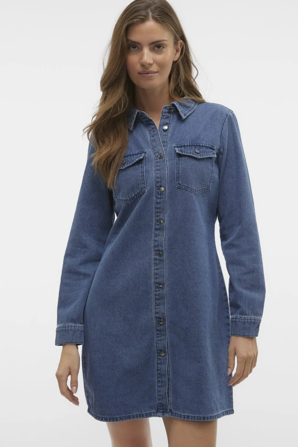 Vmjennie Ls Short Denim Dress Mix