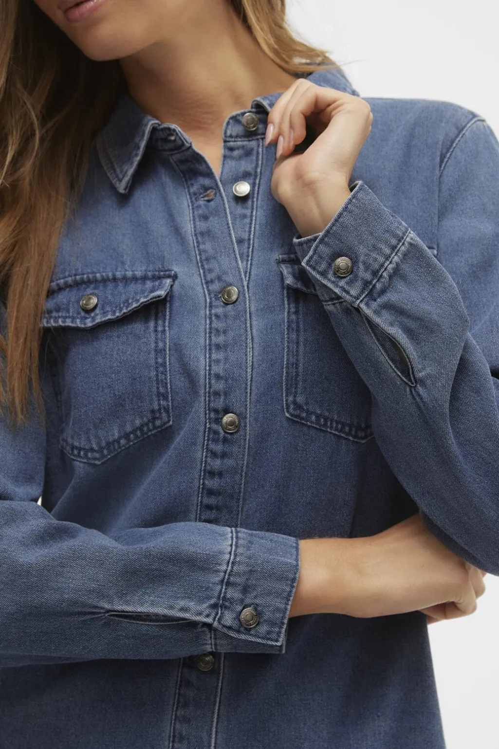 Vmjennie Ls Short Denim Dress Mix