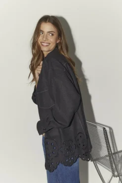 Warrencc Wool Embroidery Shirt 35151