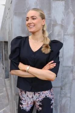 Winnie V Button Blouse 22315