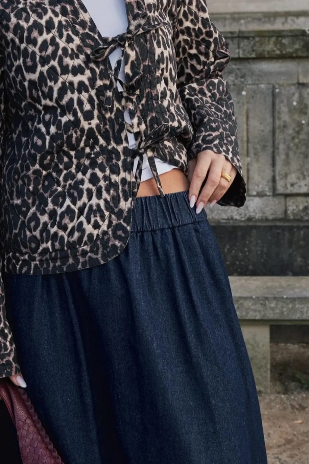 Yara Denim Long Skirt