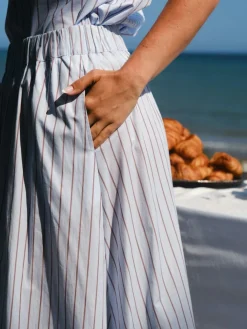 Yara Stripe Long Skirt 165286