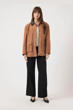 Yaskaia Ls Suede Leather Jacket