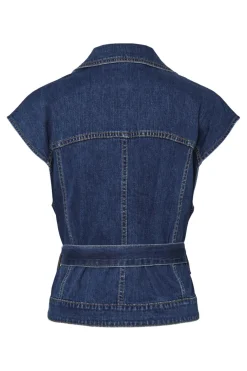 Yaslira Sl Denim Waistcoat
