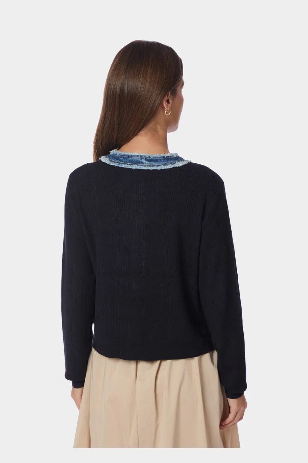 Zelma Knit Denim Cardigan 167245